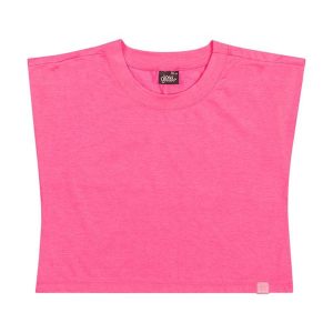 Blusa Box Básica em Meia Malha Juvenil Rosa