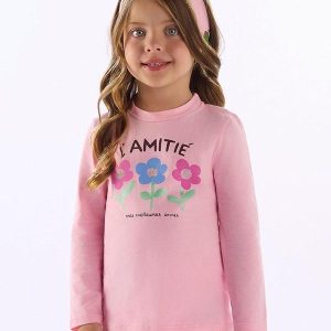 Blusa Cotton Floral Rosa