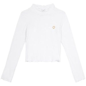 Blusa Cropped Canelada Menina Branco