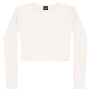 Blusa Cropped Juvenil em Ribana Bege