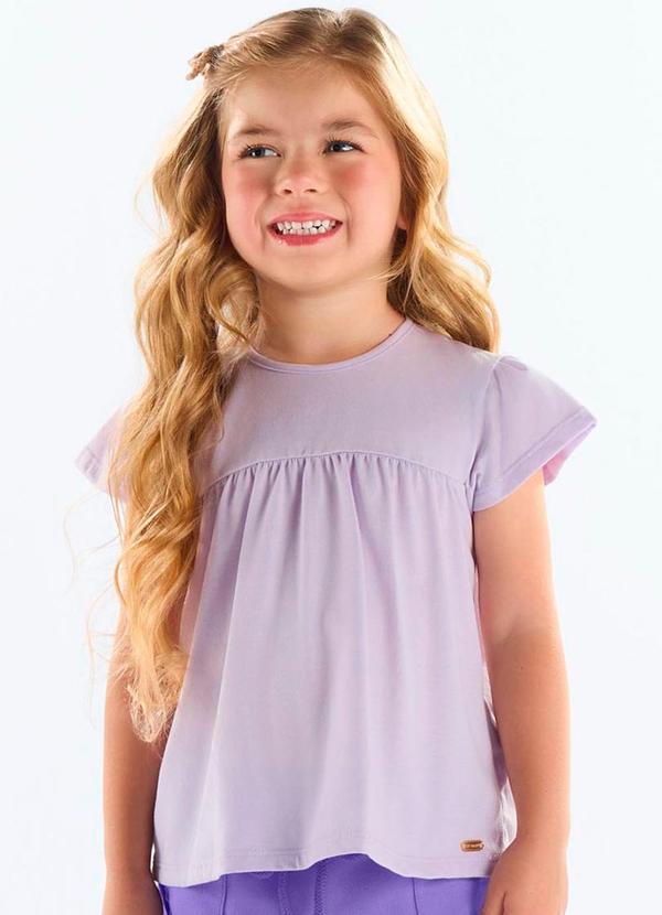 Blusa Infantil Finina Algodão Roxo