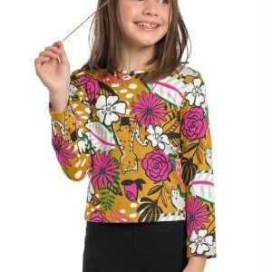 Blusa Infantil Manga Longa Amarelo