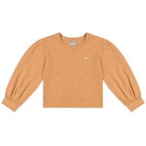 Blusa Infantil Manga Longa Bufante Laranja