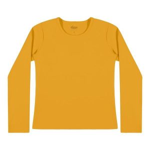 Blusa Infantil Menina Básica Amarelo