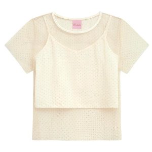 Blusa Infantil Menina Bege