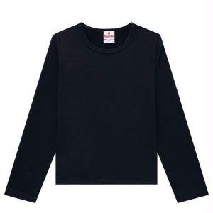 Blusa Infantil Menina Cotton Preto
