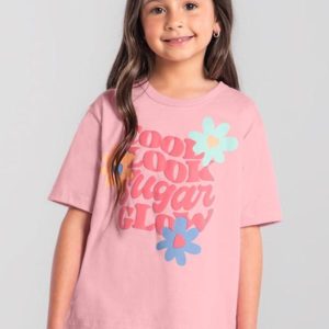 Blusa Infantil Menina Floral Rosa