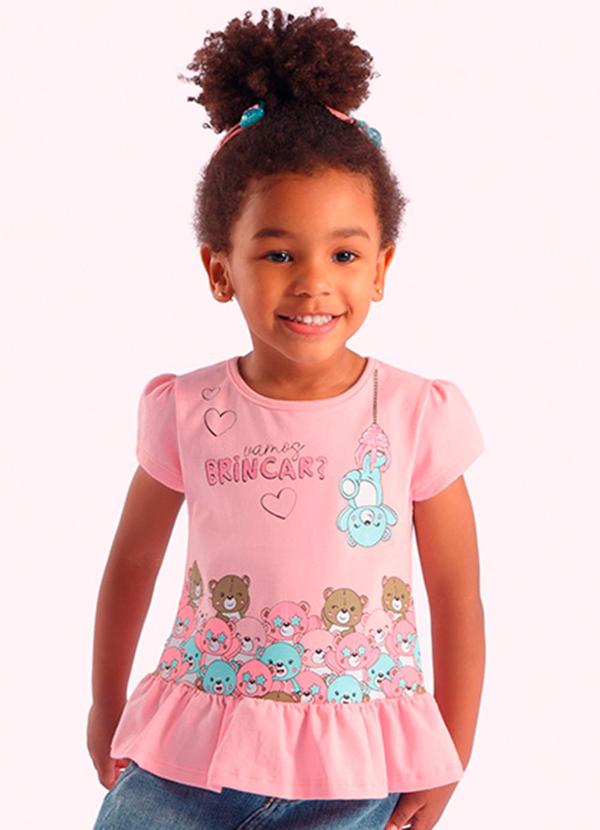 Blusa Infantil Menina Rosa