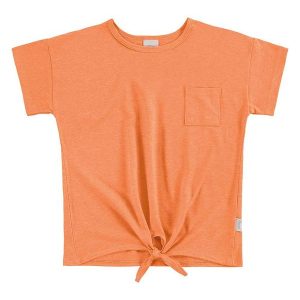 Blusa Infantil Menina em Malha Laranja