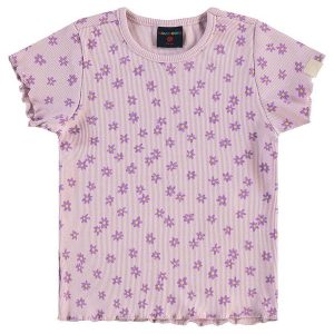 Blusa Infantil em Ribana Estampada Roxo
