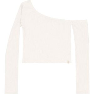 Blusa Juvenil em Ribana Canelada Bege