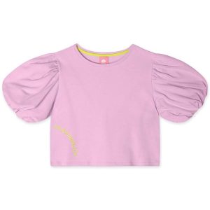 Blusa Manga Curta Infantil Lilas
