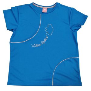 Blusa Manga Curta Menina Azul