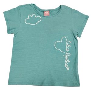 Blusa Manga Curta Menina Verde