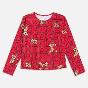 Blusa Vermelha com Ursos Vermelho