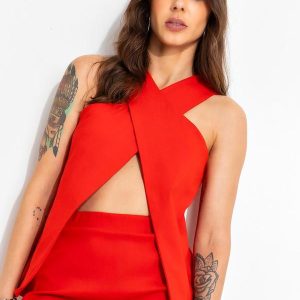 Blusa Vermelho em Bengaline
