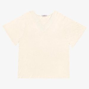 Blusa Visco Tricot Plus Size Bege