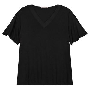 Blusa Visco Tricot Plus Size Preto