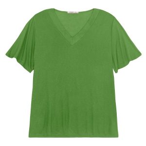 Blusa Visco Tricot Plus Size Verde