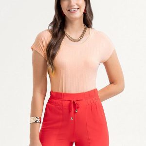 Blusa em Canelado Rosa