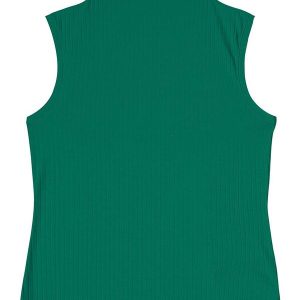 Blusa em Ribana Canelada Verde