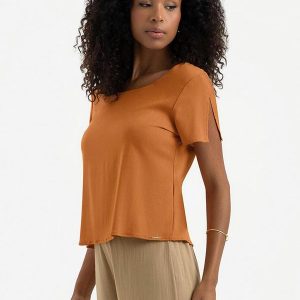 Blusa em Viscose Laranja Escuro