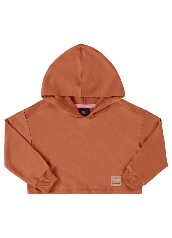 Blusão Cropped Básico Juvenil Marrom