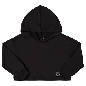 Blusão Cropped Básico Juvenil Preto