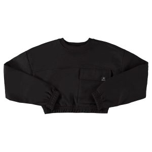 Blusão Cropped Básico Juvenil Preto