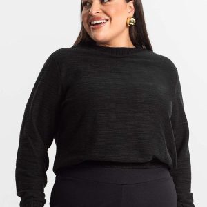 Blusão Feminino Plus Size Preto