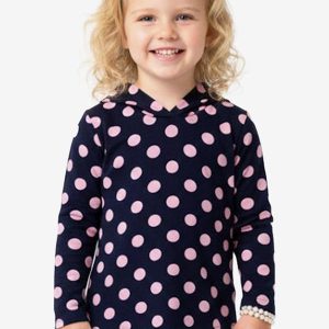 Blusão Infantil Menina com Capuz Azul