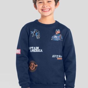 Blusão Infantil Menino Avengers Azul