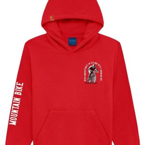 Blusão Infantil em Moletom com Capuz Vermelho