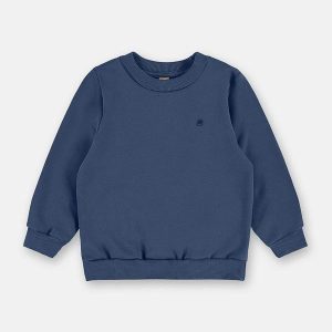 Blusão Liso Infantil Moletom Felpado Azul