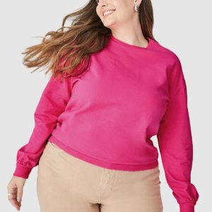 Blusão em Moletom Feminino Plus Rosa