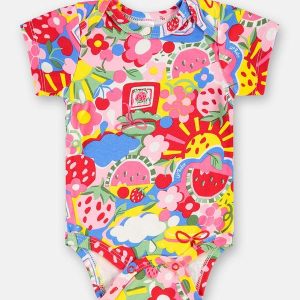 Body Bebê Menina Suedine Estampado