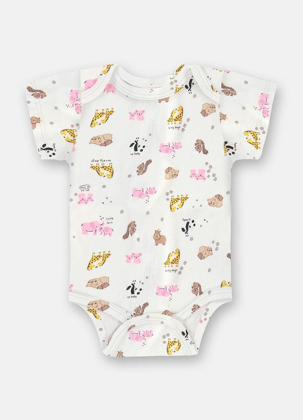 Body Bebê Menina Suedine Estampado