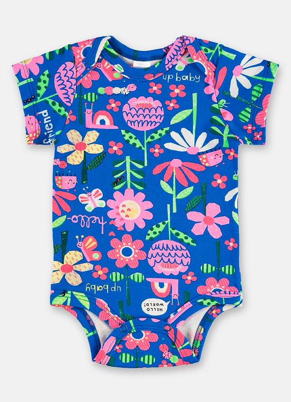 Body Bebê Menina em Suedine Azul