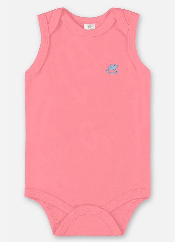 Body Unissex Básico para Bebê Rosa