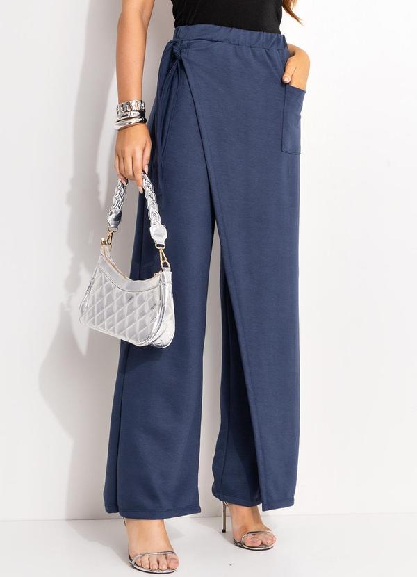 Calça Azul em Moletom