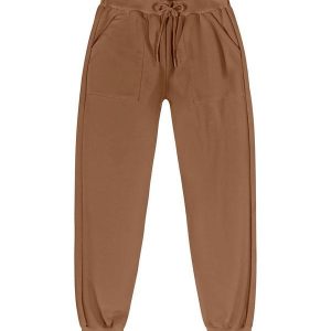 Calça Básica Juvenil em Moletom Marrom