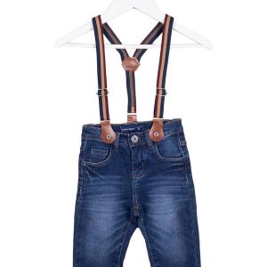 Calça Infantil Menino com Suspensório Jeans