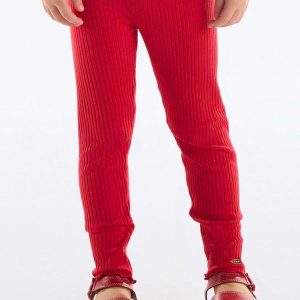 Calça Infantil Ribana Canelada Vermelho