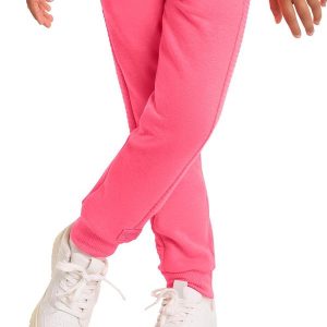 Calça Infantil Unissex em Moletom Rosa