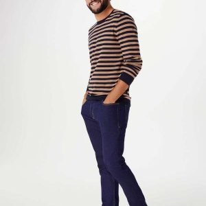 Calca Jeans Basica Masculina Skinny com Elastano Azul