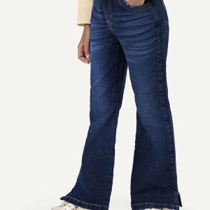 Calça Jeans Infantil Menina Flare Azul