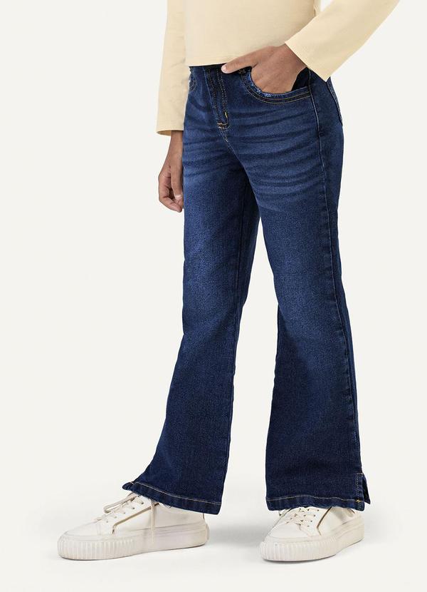 Calça Jeans Infantil Menina Flare Azul