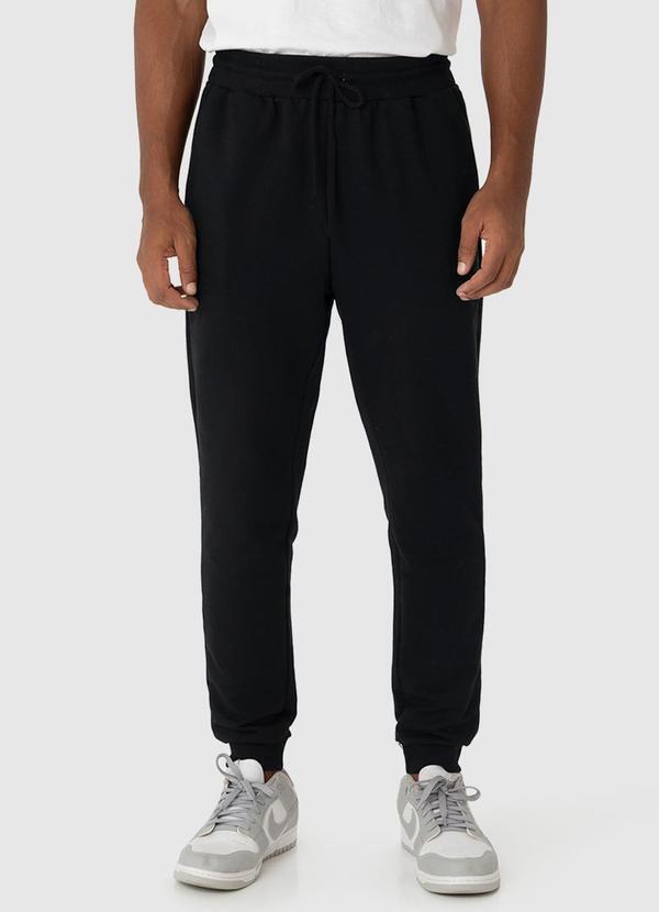 Calça Jogger em Moletom Masculina Preto