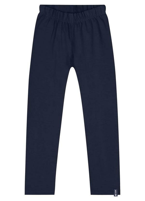 Calça Legging Básica Menina Azul