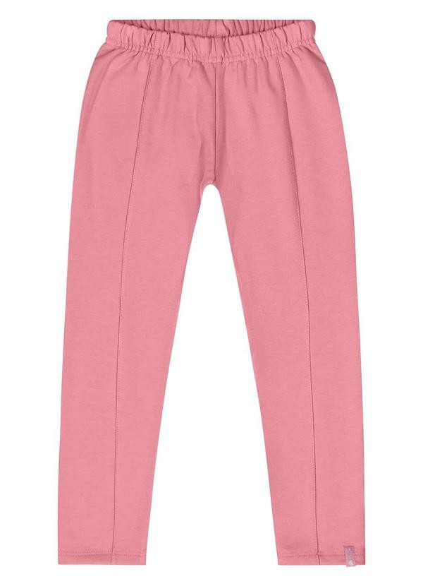 Calça Legging Básica Menina Rosa